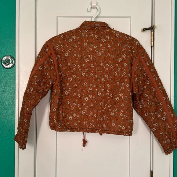 Blank NYC Orange Floral Boxy Quilted Jacket - Picture 9 of 11